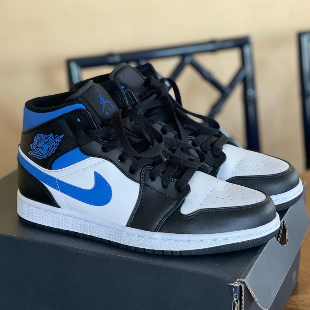 Air Jordan 1 Mid white/black blue